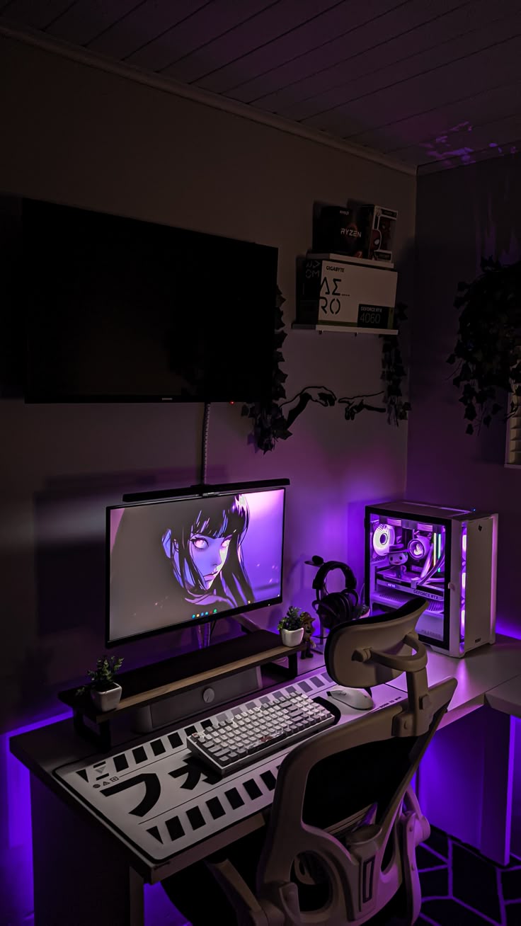 Setup gamer con monitores y periféricos